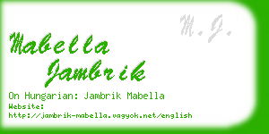 mabella jambrik business card